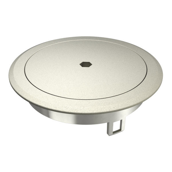 OBO Bettermann Лючок GES R2B пылевлагостойкий IP66, IK10, 40х140 мм (никелированный) с ключом 7408870