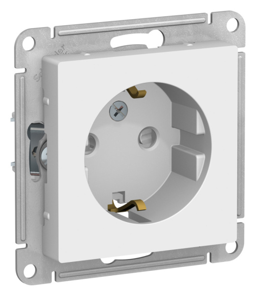 Systeme Electric AtlasDesign Лотос Розетка с/з со шторками, 16А, механизм