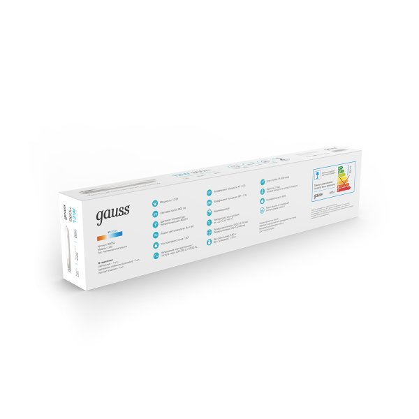 Купить Gauss Настенный светодиодный светильник Lidia BR052 12W 860lm 200-240V 540mm LED 1/20