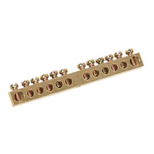 Шина PEN «земля-ноль» 6х9 мм 12/1 (12 групп/крепеж по центру) Rexant 11-2360