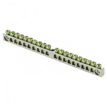 EKF PROxima Шина PEN "ноль-земля" (6x9мм) 20 отв. цинк крепеж по центру