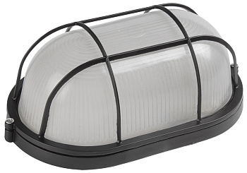 IEK Светильник НПП1402 черный/овал с реш.60Вт IP54