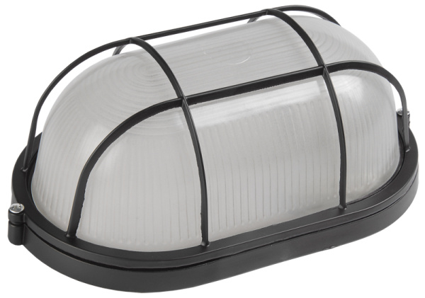 IEK Светильник НПП1402 черный/овал с реш.60Вт IP54