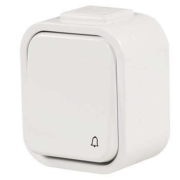 Zamel Кнопка беспроводная для звонка DRS-982 "Булик" (серия "Х"), IP44, белая, пит. от батарейки 23A, акустич. сигнал нажатия PDH-991