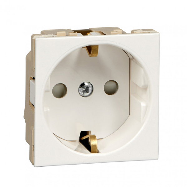 Systeme Electric Розетка В45 СУ с ЗК для каб. кан. бел. RAL9010