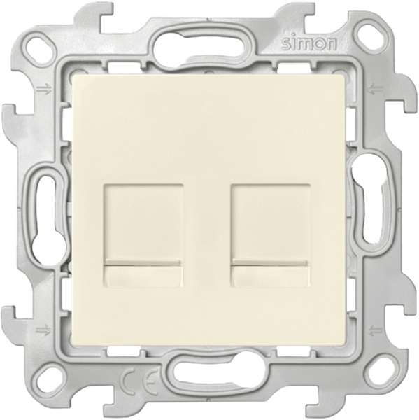 Купить Simon 24 Слоновая кость Розетка 2хRJ45 кат. 5е UTP 2450593-031