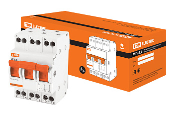 TDM Модульный переключатель трехпозиционный МП-63 3P 63А SQ0224-0027