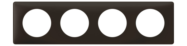 Legrand Celiane2 Перкаль черная Рамка 4-ая (2+2+2+2 мод) 066744