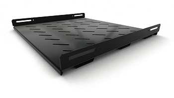 Hyperline TSH3H-450-RAL9004 Полка стационарная усиленная, глубина 450 мм, с боковым креплением, нагрузка до 100 кг, для шкафов серии TTB, TTBR, TTC2, 397131