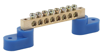 ЭРА NO-222-67 Синий Шина N "ноль" на двух угловых изол ШНИ-8х12-8-У2