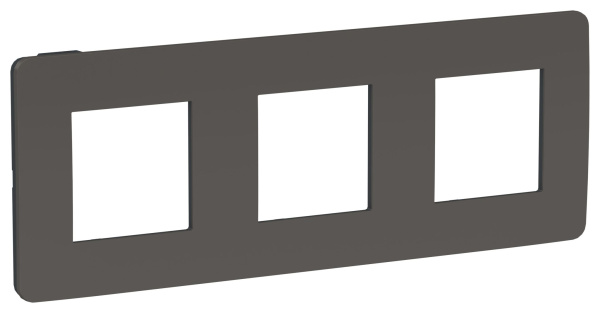 Купить SE Unica Studio Дымчато-серая/Антрацит Рамка 3-ная NU280622