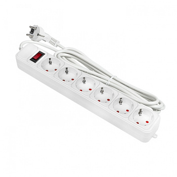 EKF PROxima Сетевой фильтр 6*3м 16А/3,2кВт с выкл. c/з ПВС 3х1,0 Блокбастер XL