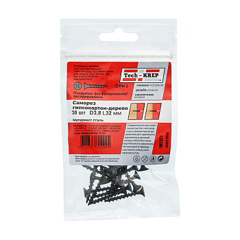 Tech-Krep Саморез ШСГД 3,8х32 (30 шт) - пакет 102371