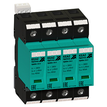 КЭАЗ Ограничитель импульсных перенапряжений (УЗИП) OptiDin OM-II-4-280/40