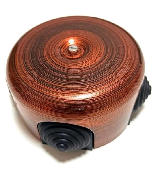 BIRONI Лизетта Пластик Медный век Распред.коробка 78*30мм (4 ввода в комплекте) B1-521-16-K