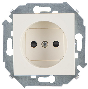 Simon 15 Бежевая Розетка б/з, со шторками, 16А, 250В, винт.зажим 1591444-031