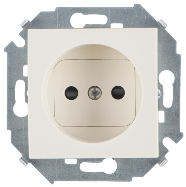 Simon 15 Бежевая Розетка б/з, со шторками, 16А, 250В, винт.зажим 1591444-031