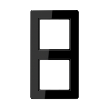 JUNG A Flow Черный Рамка 2-ая для вертикальной и горизонтальной установки AF582BFSW