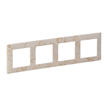 Legrand Valena LIFE Ампир бежевый Рамка 4-ая 754114