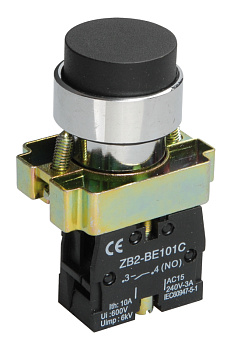 IEK LAY5 Кнопка управления LAY5-BL21 без подсветки черная 1з