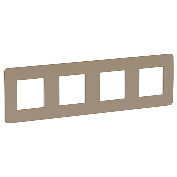 SE Unica Studio Песочная/Белая Рамка 4-ная NU280826