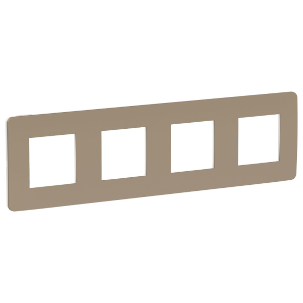 SE Unica Studio Песочная/Белая Рамка 4-ная NU280826