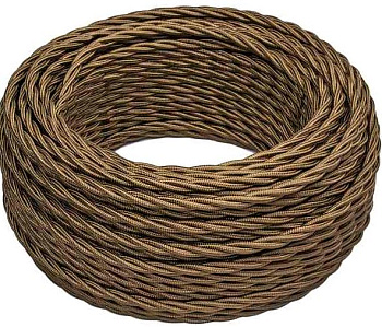 BIRONI Золото глянец Витой провод 3*2,5 20м B1-435-079-20