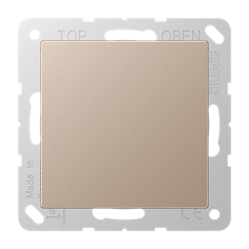 JUNG AS 500 Шампань Крышка без отверстий с суппортом A594-0CH