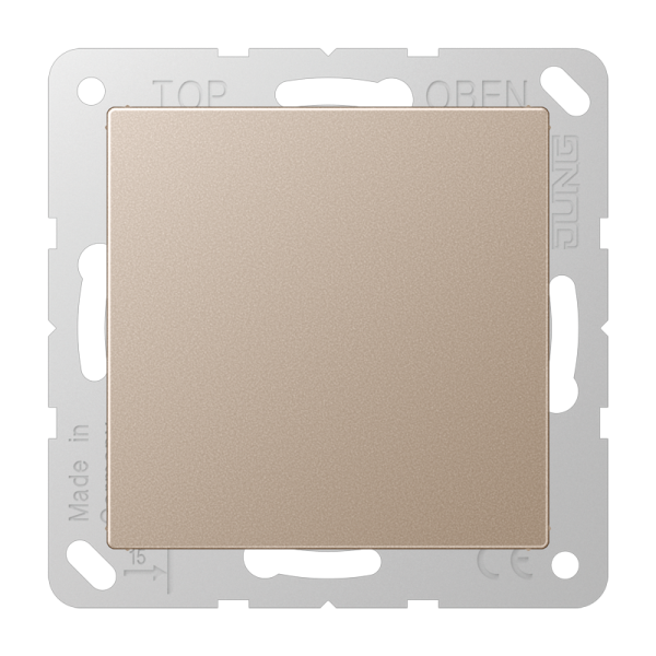 JUNG AS 500 Шампань Крышка без отверстий с суппортом A594-0CH