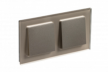 Systeme Electric AtlasDesign Nature Стекло шампань Рамка 2-ая