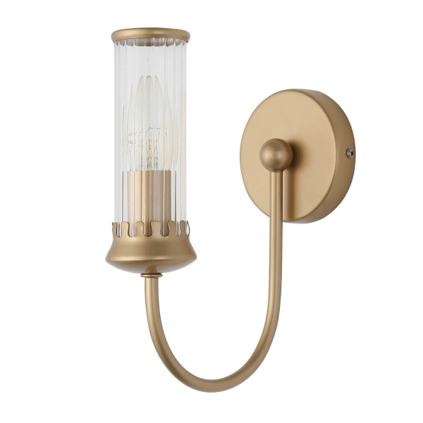 Купить Favourite Country настенный светильник каркас цвета окрашенного золота, плафоны из прозрачного стекла с рифленым узором 2692-1W