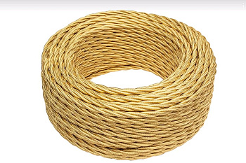 BIRONI Золото глянец Витой провод 2*2,5 150м B1-425-079-150