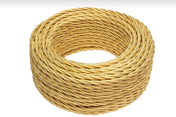 BIRONI Золото глянец Витой провод 2*2,5 150м B1-425-079-150