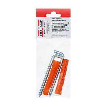 Tech-Krep Шуруп-костыль 8х85 с унив. дюбелем 12,0х71 (2 шт) - пакет 114327