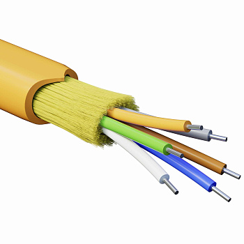 DKC Кабель волоконно-оптический, распределительный, арамидные упрочняющие нити, для внутренней прокладки, нг(А)-HF, 6 ОВ, категория OM2(G.651.1) плотн