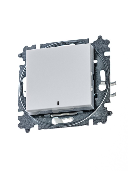 ABB EPJ Levit белый / ледяной Переключатель 1-кл, с ориент, подсветкой 2CHH590646A6001