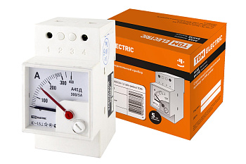 TDM Амперметр А45Д  300/5А-1,5 (DIN-рейка) SQ1102-0303