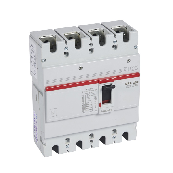 Купить Legrand DRX250 термомагнитный 160A 4П 36kA 027233