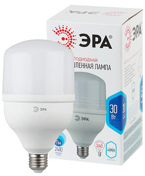 ЭРА LED POWER T100-30W-4000-E27 (диод, колокол, 30Вт, нейтр, E27)
