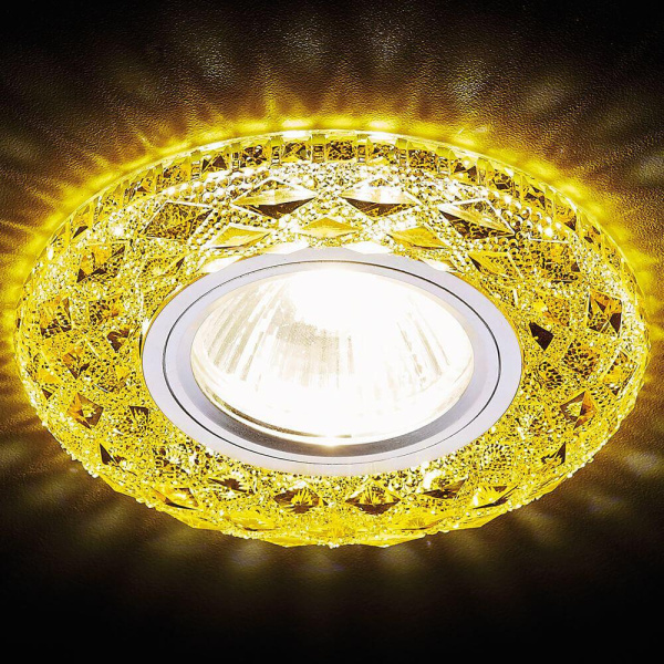 Купить Ambrella Встраиваемый точечный светильник со светодиодной лентой S288 GD хром/топаз/MR16+3W(LED WHITE)