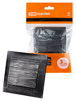 TDM Перекрестный выключатель 1-кл. 10А старинное серебро "Лама" SQ1815-0629