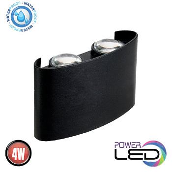 Horoz Electric 076-039-0004 4W Чёрный 4200K 85-265V Садовый светодиодный светильник PROTON-4-ПОЛУКРУГ HRZ33002813