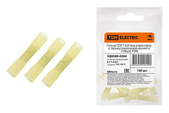 TDM Гильза ГСИ-Т 6,0 под опрессовку в термоусаживаемой манжете (100шт) SQ0589-0204