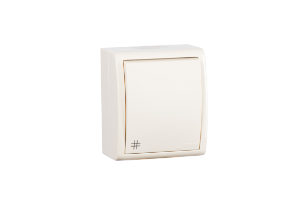 Купить Simon 15 Aqua Бежевый Переключатель 1-клавишный перекрестный наружный, IP54 1594251-031