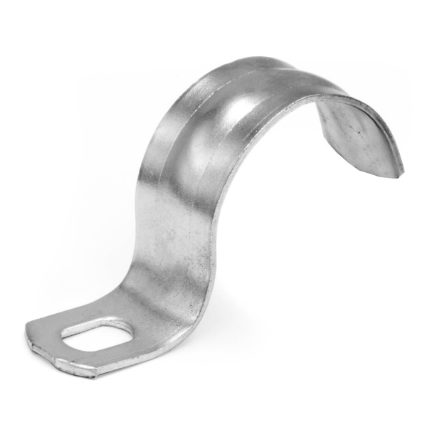 DKC Держатель оцинкованный односторонний, д.32мм с крепежным отверстием 8,5 х 6  мм