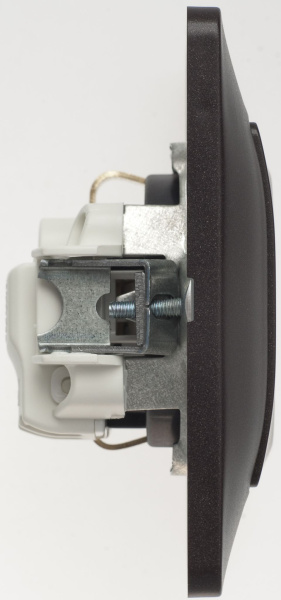 Купить Systeme Electric Glossa Шоколад Розетка с/з со шторками, 16А (в сборе)