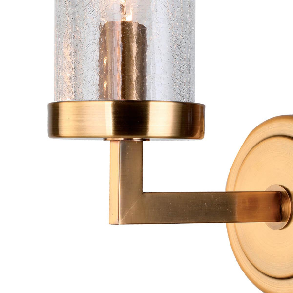 Купить Favourite Assembly Светильник настенный металл цвета золотистой бронзы, прозрачные стекла с эффектом растрескивания 1*E14*40W 2060-1W