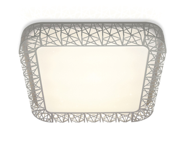 Ambrella Потолочный светодиодный светильник с пультом FF124 WH белый 72W 500*500*95 (ПДУ ИК)
