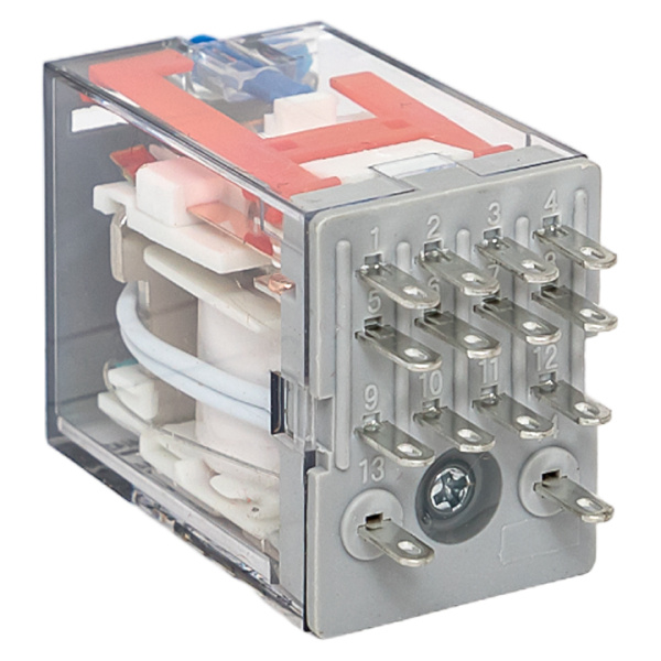 Купить EKF Averes Реле промежуточное с кнопкой и мех. Индикацией RPAt 22/4 5A 220В