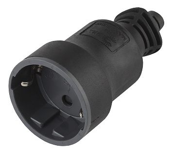 ЭРА R4(B) Розетка кабельная c/з 16A прямой ввод Черная